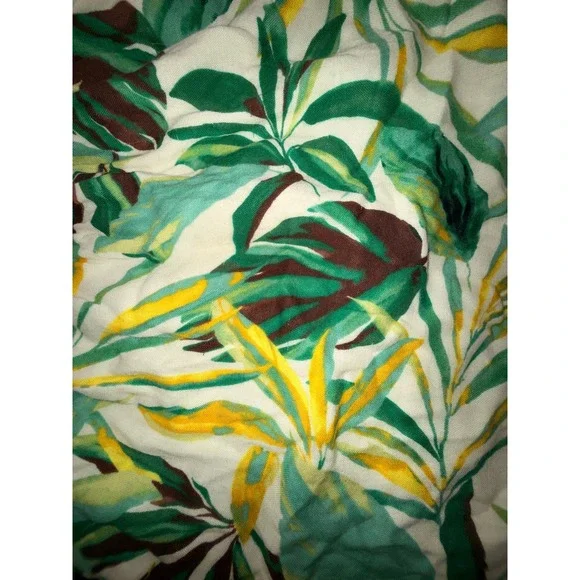 Torrid Womens Plus Size 2 Tropical Palm Leaf Smocked Strapless Midi Dress - Picture 6 of 11